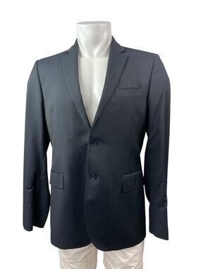 Pierre Balmain 100% Wool Men's Notched Collar Long Sleeve Blazer Coat Jacket S